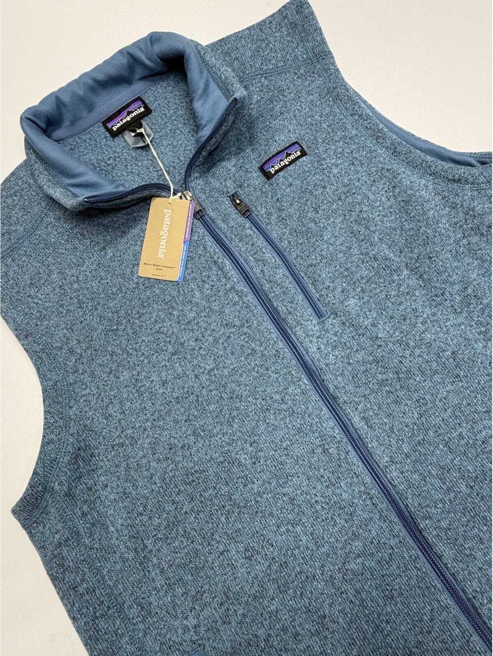 NWT Patagonia Vest Men's Better Sweater Size L Pigeon Blue Full Zip Classic